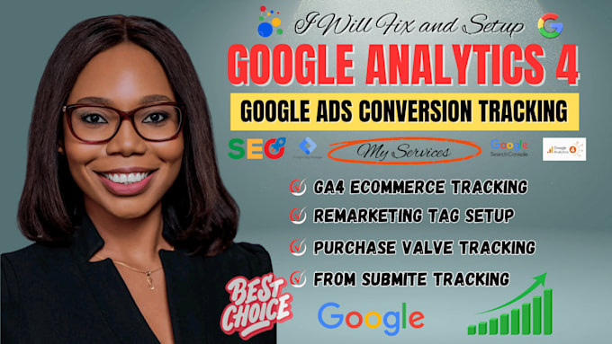 set up google analytics 4 and conversion tracking with ga4, tag manager