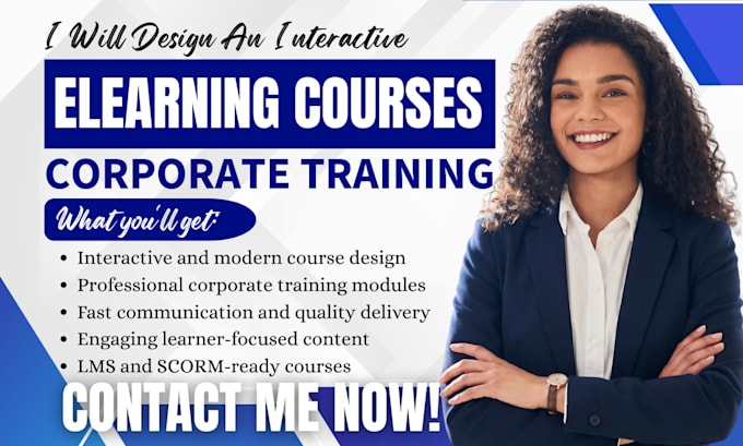 design interactive elearning courses and training modules for corporate teams