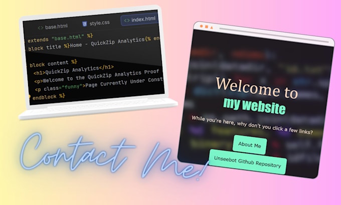 develop a custom website with a python backend via flask