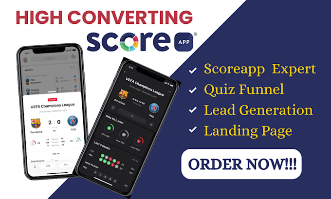 create a high converting score app quiz funnel for lead generation