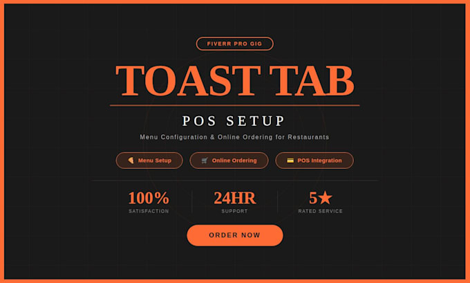 toast tab pos setup menu configuration and online ordering for restaurants