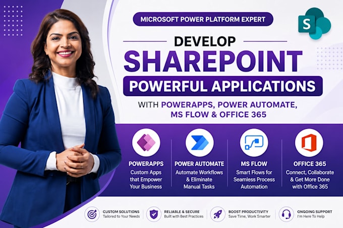 build powerapps, ms flow, automate workflows with power automate and sharepoint