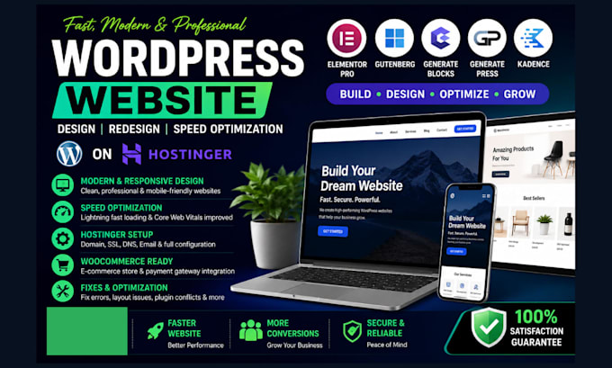build wordpress website using gutenberg generateblocks generatepress kadence