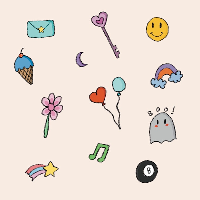 draw doodle sticker sheets