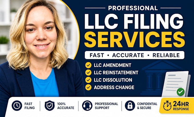 file llc amendment, llc reinstatement, llc dissolution and address change