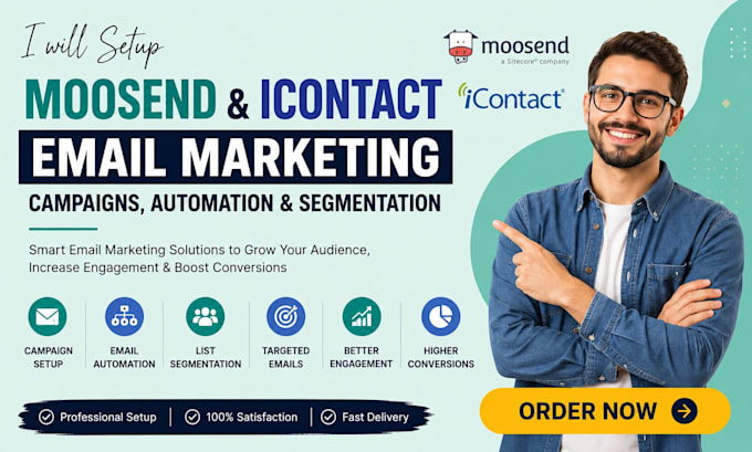 setup moosend icontact email marketing campaigns automation segmentation