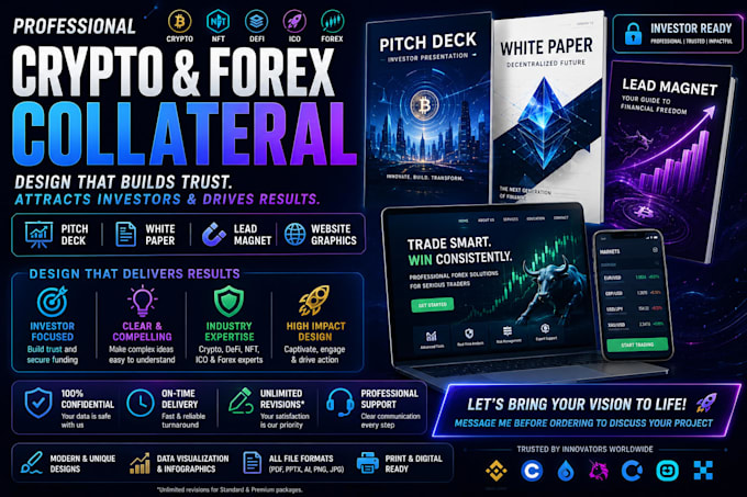 expert design crypto nft ico white paper, investor pitch deck and  presentation