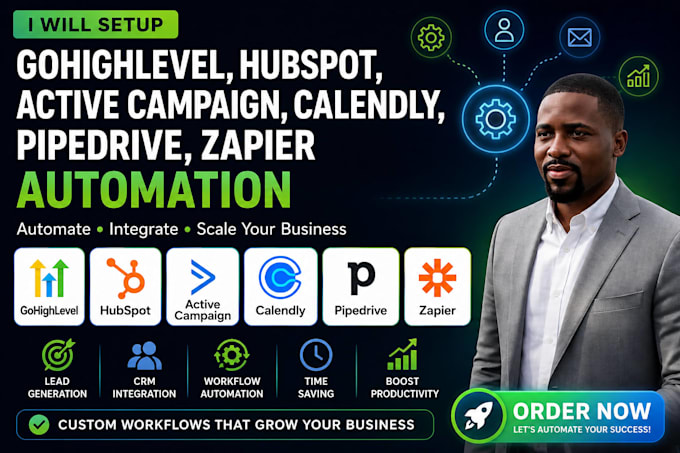 setup gohighlevel hubspot active campaign calendly pipedrive zapier automation
