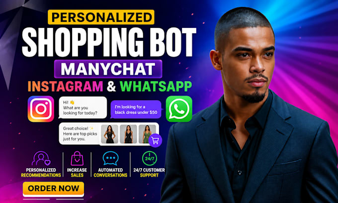 create personalized shopping bot with manychat for instagram whatsapp