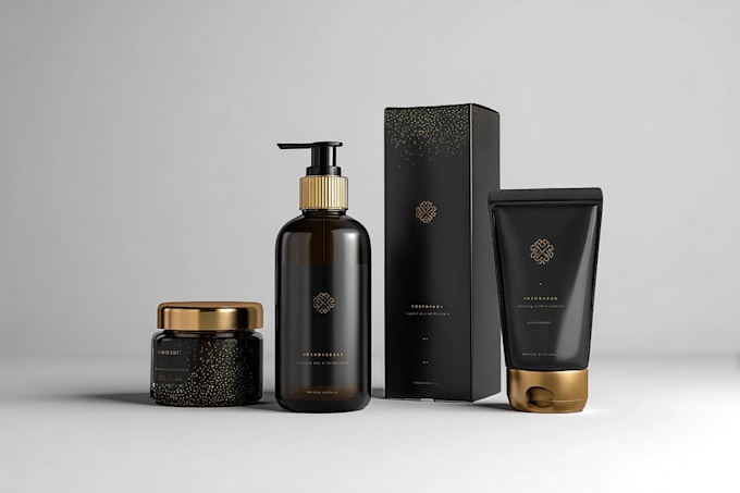design product packaging box pouch label with mockup