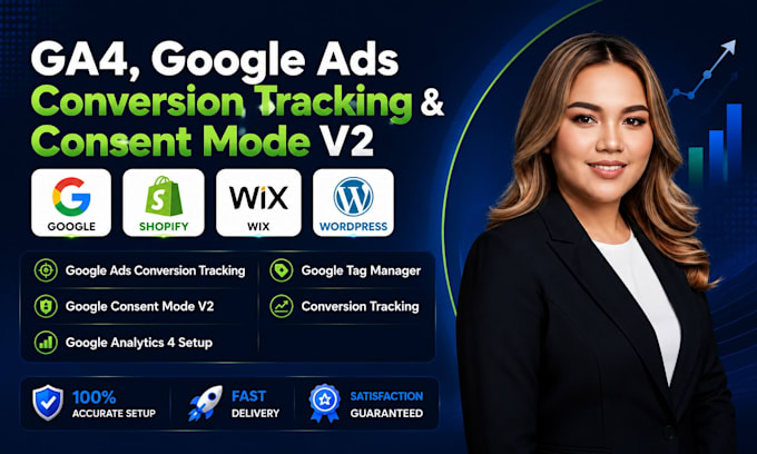setup ga4, google ads conversion tracking and consent mode v2 ecommerce stores
