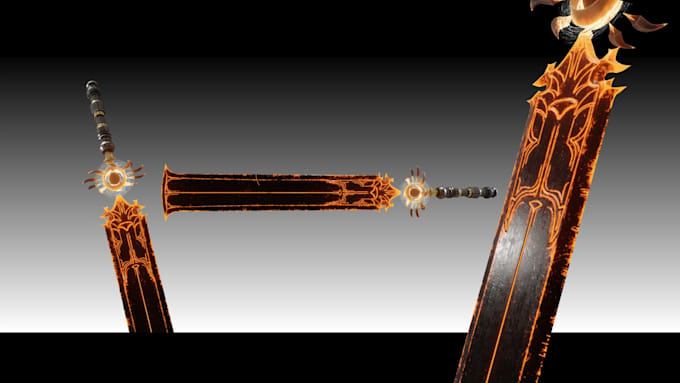 make 3d weapon props stylized