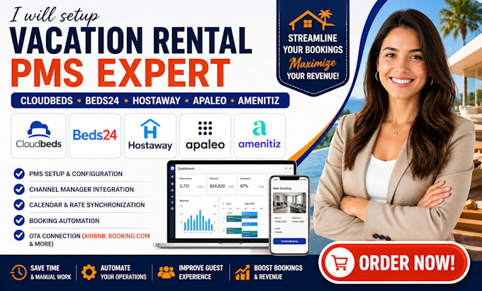 setup cloudbeds beds24 hostaway apaleo and amenitiz pms