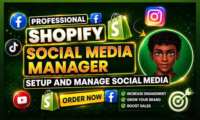 be your social media manager, shopify virtual assistant or store content manager