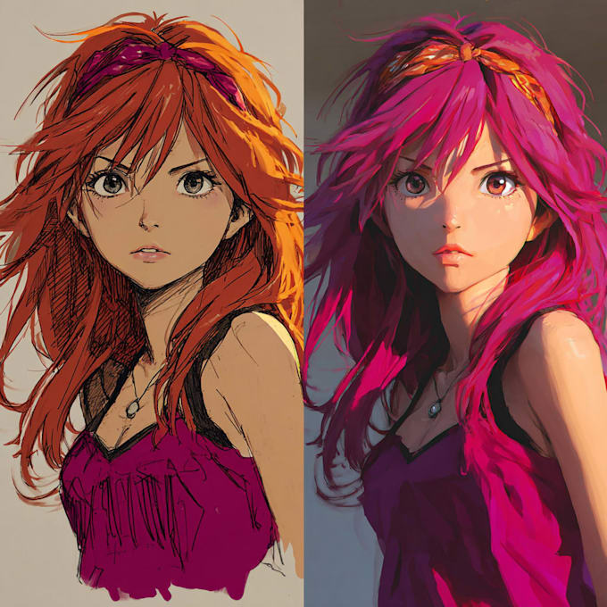 make anime character art