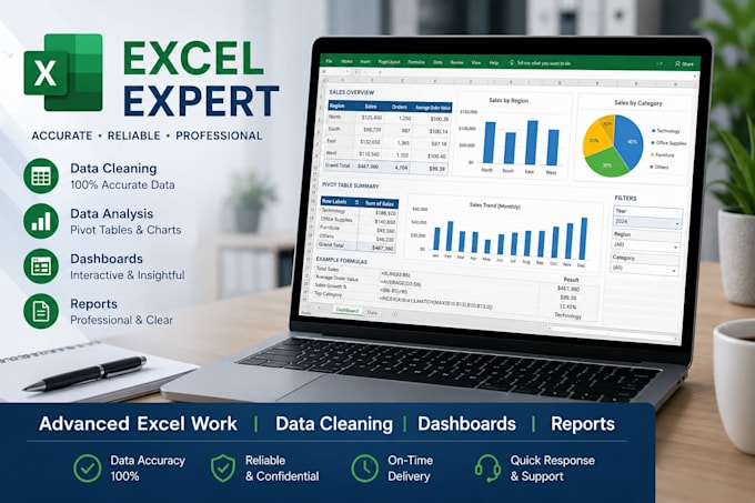 be your expert in excel, data analysis and ms office tasks