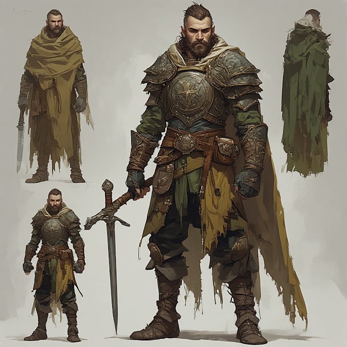 draw custom dnd character illustration