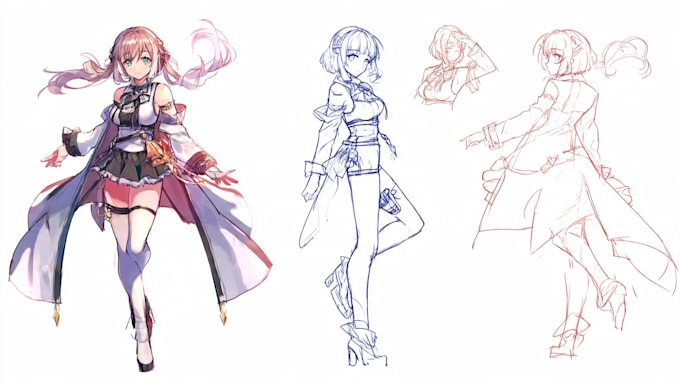 sketch you color anime sketch art