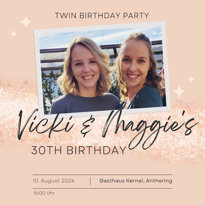 design a simple kids birthday invitation in canva