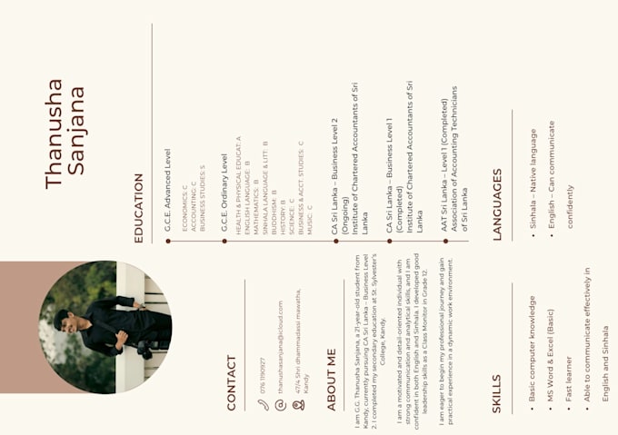 create professional CV resume