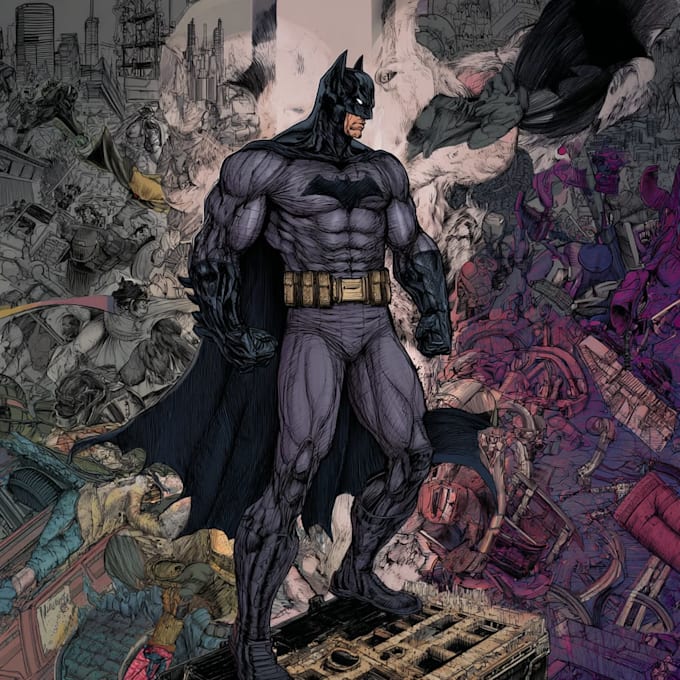 create epic superhero comic art