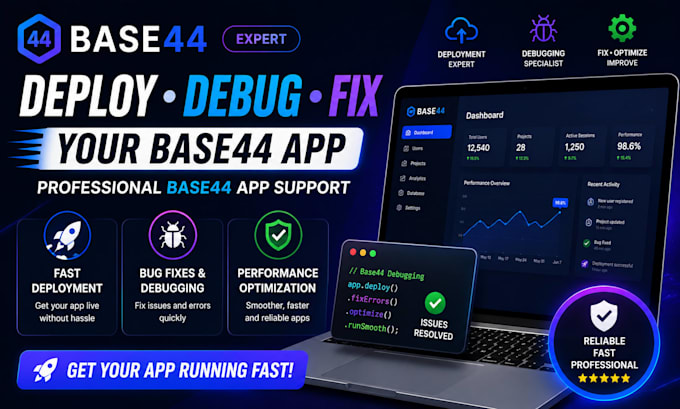 deploy, debug and fix your base44 web app professionally