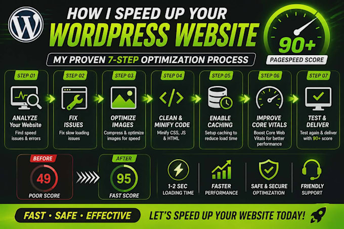 speed up your wordpress website to 90 plus score and fix slow issues