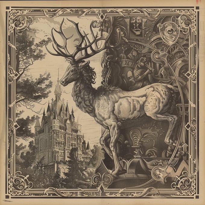 create detailed vintage engraving and etching illustration