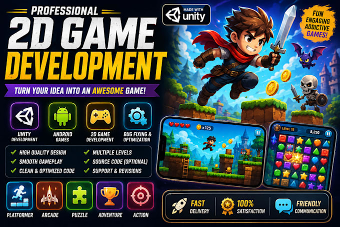 develop 2d mobile games in unity for android