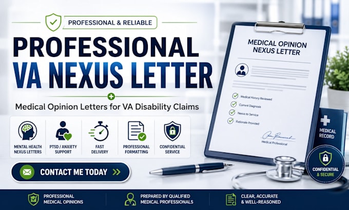write medical supported opinion for VA disability