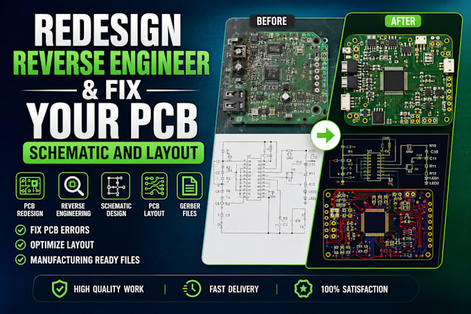 redesign reverse engineer and fix your pcb schematic and layout