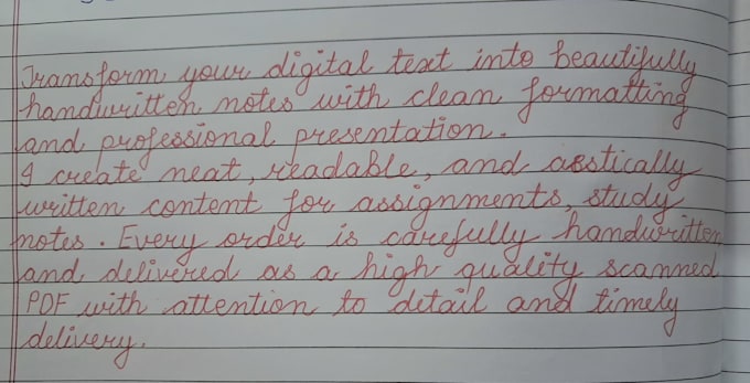 create neat handwritten notes PDF