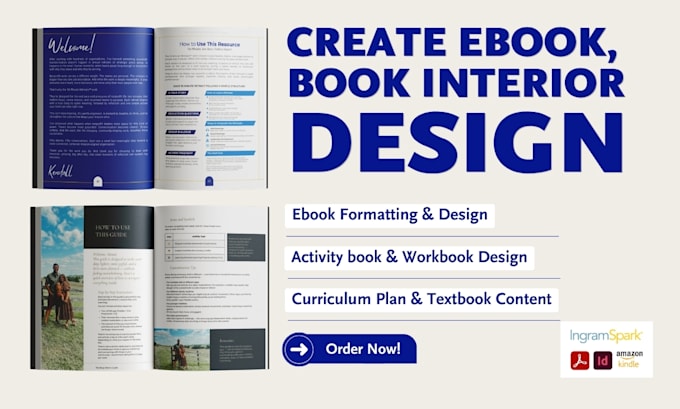 create ebook, kdp ebook formatting, kdp book interior design, journal, workbook