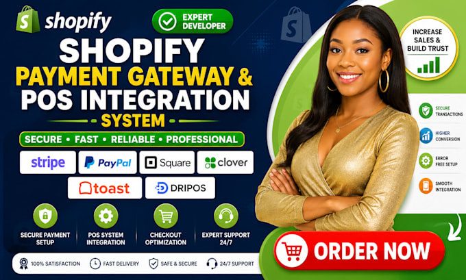 setup shopify toast payment gateway square pos clover dripos integration system