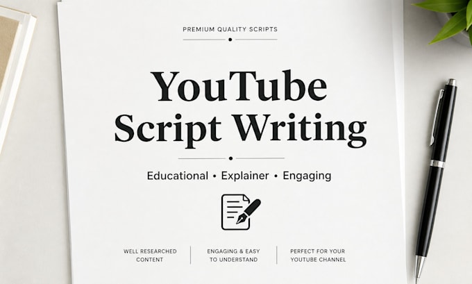 write engaging youtube scripts for explainer and faceless videos