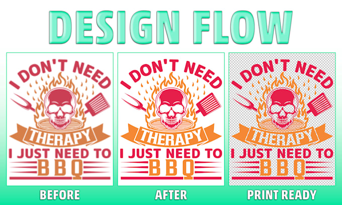 manually convert ai generated t shirt design to print ready vector files
