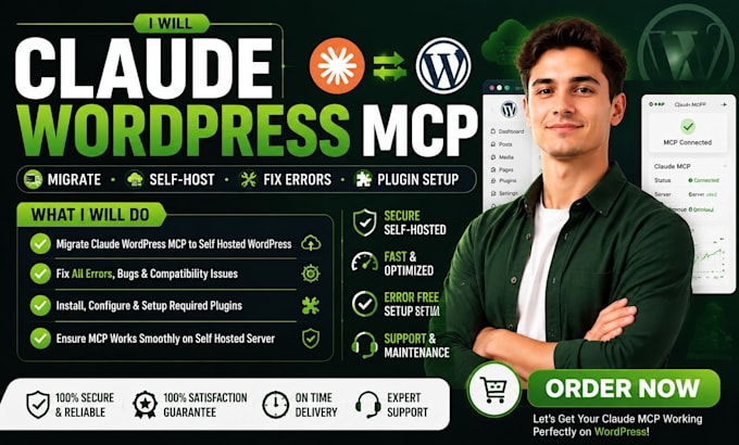 migrate claude wordpress mcp to self hosted wordpress fix error plugin setup