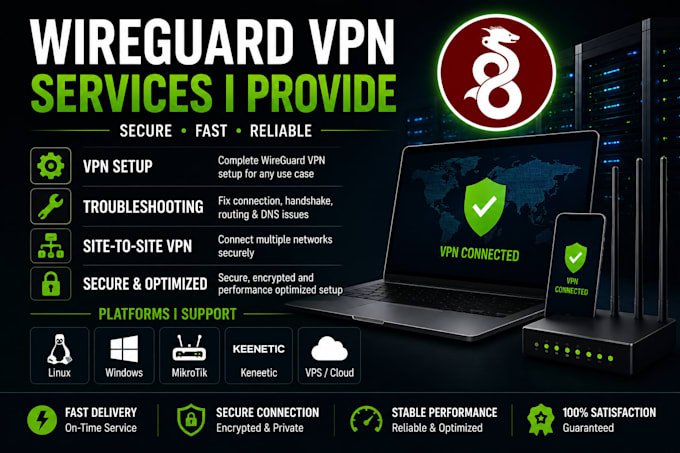 setup and fix wireguard VPN on any device