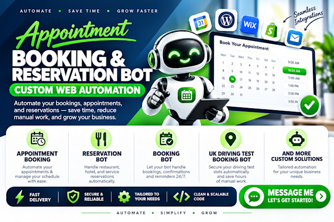 build appointment booking bot rdvs reservation bot uk driving test bot resy bot