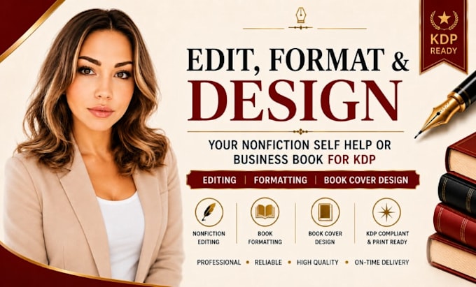 edit format and design nonfiction books for KDP