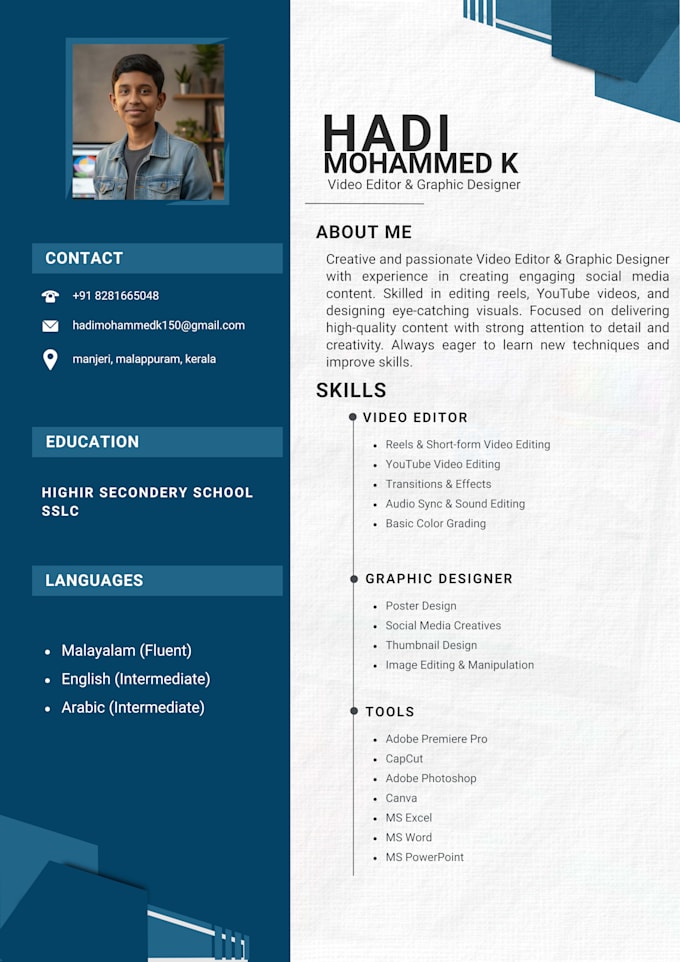 create professional resume and CV design