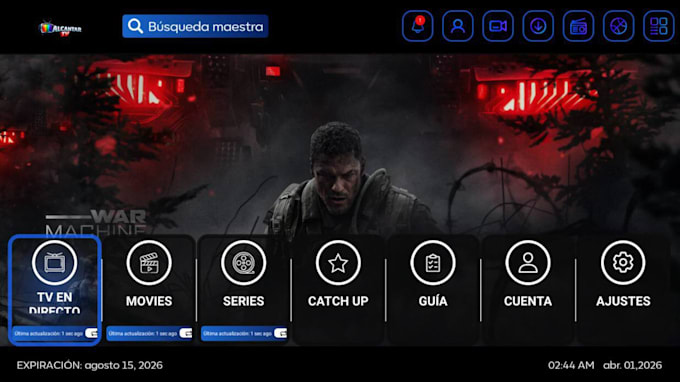 create a modern iptv, ibo player, firestick with admin panel