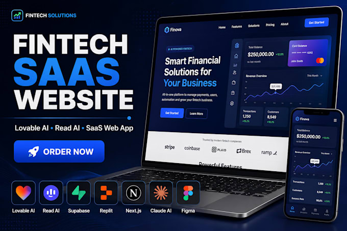 develop fintech saas website with lovable ai, read ai for fintech automation