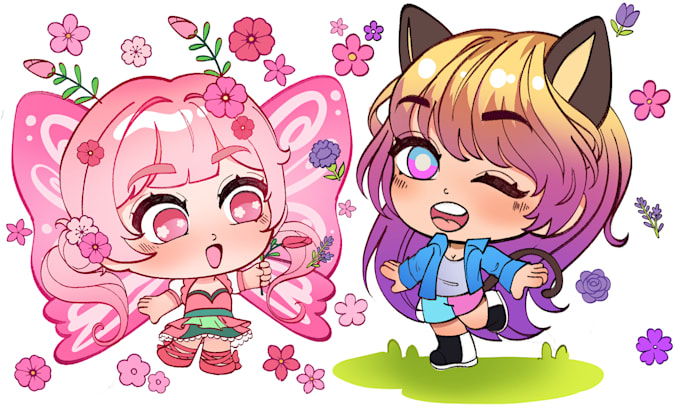 create two sketchy chibis for you