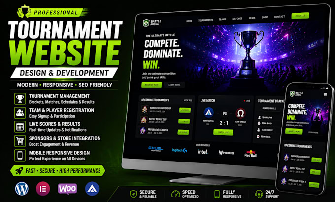 design a esports graphics for your team tournament or gaming event online games