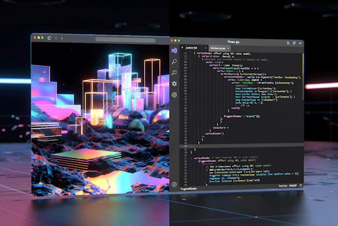 design an interactive 3d landing page