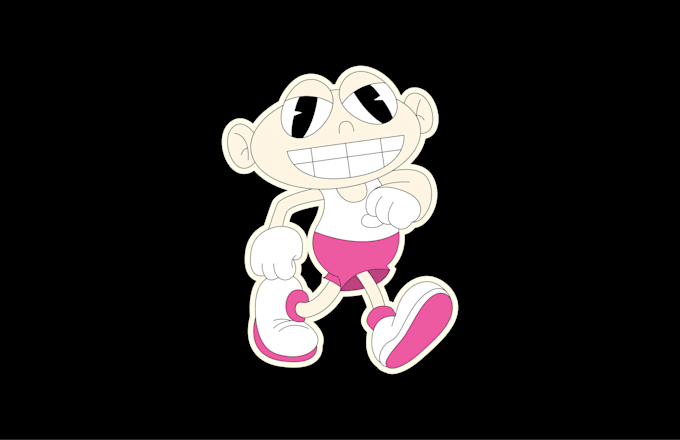 create cool clean 2d vector cartoon illustrations