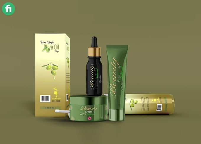 design premium cosmetic packaging and label