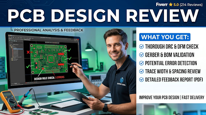 do pcb design review schematic analysis and hardware debugging