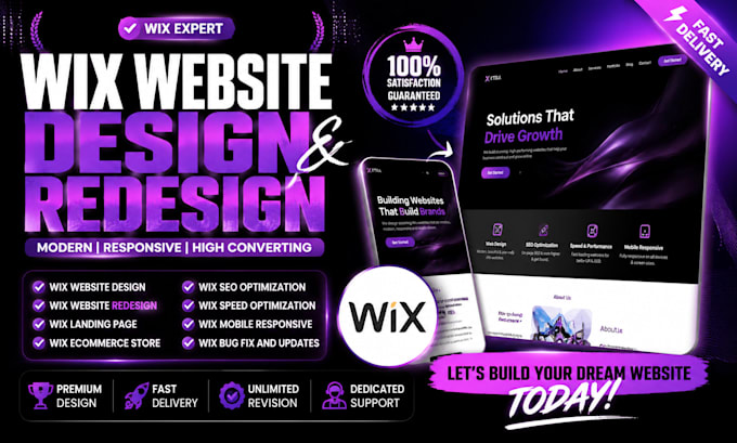 wix website design, redesign custom wix website modern ecommerce wix website